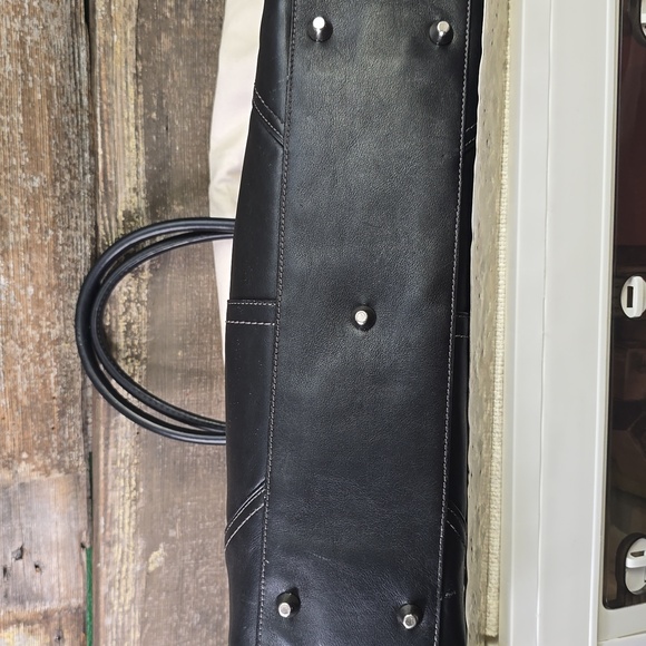 Coach Black Leather Satchel - Picture 7 of 13